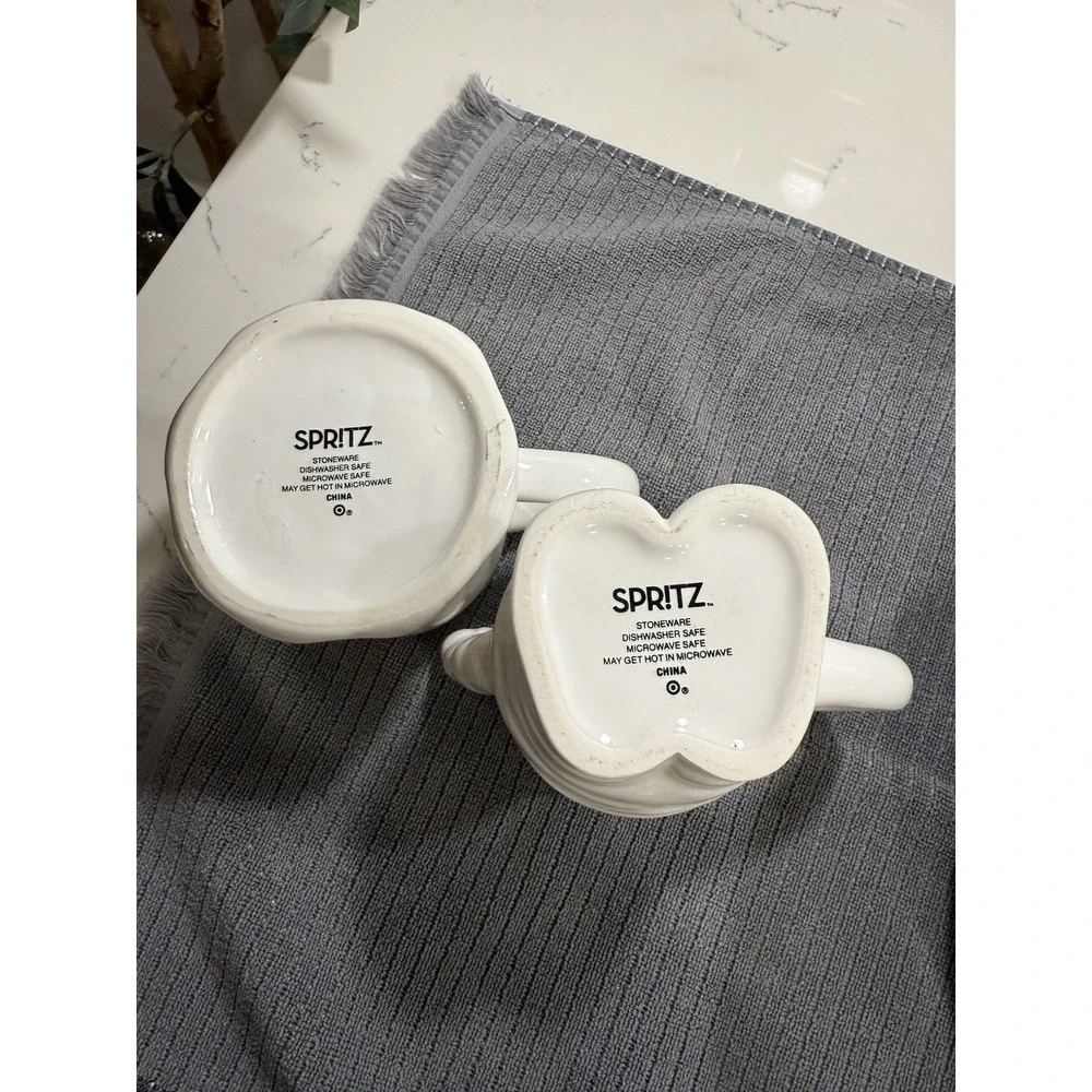 Spritz Halloween Mug Set of 2 Mummy and Ghost Ceramic Cups
